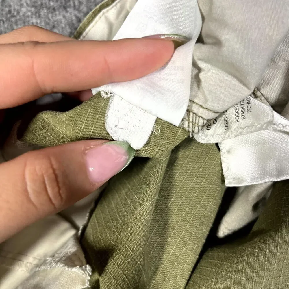 Nike SB Kearny Cargo Pants Olive Green Rip Stop Loose Fit Size 30 M A: 28x29